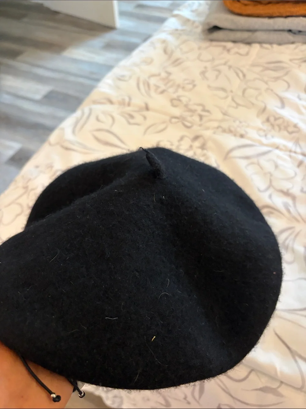 Classic Black Wool Beret